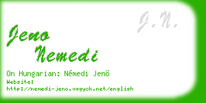 jeno nemedi business card