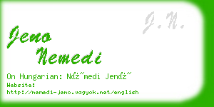 jeno nemedi business card